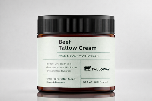 Grass Fed Beef Tallow Moisturizer With Honey And Beeswax